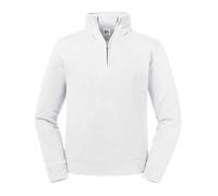 Russell Authentic Zip Neck Sweatshirt Polycotton Drup Shoulder YKK Zip Casual