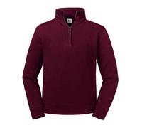 Russell Authentic Zip Neck Sweatshirt Polycotton Drup Shoulder YKK Zip Casual