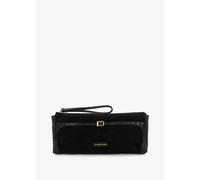 RUSSELL & BROMLEY Chorlton Black Suede Moc Croc Clutch Bag Size: One S
