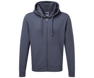 Russell Collection Authentic Zipped Hoodie Convoy Grey Size: 2XL Colou 2XL