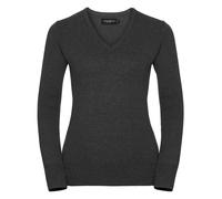 Russell Collection Ladies Cotton Acrylic V Neck Sweater Corporate Uniform