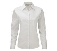 Russell Collection Ladies' Long Sleeve Classic Pure Cotton Poplin Shirt
