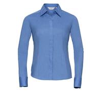 Russell Collection Ladies Long Sleeve Fitted Poplin Shirt Easy Care Workwear