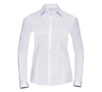 Russell Collection Ladies Long Sleeve Herringbone Shirt Easy Care Workwear