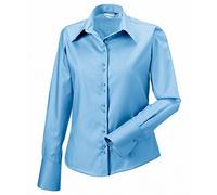 Russell Collection Ladies Long Sleeve Non Iron Shirt 956F Bright Sky L/14