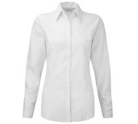 Russell Collection Ladies' Long Sleeve Tailored Stylish Herringbone Shirt