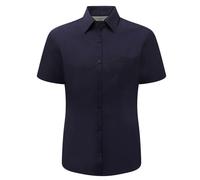 Russell Collection Ladies Short Sleeve Classic & Elegant Polycotton Poplin Shirt