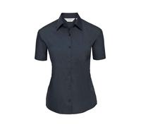 Russell Collection Ladies Short Sleeve Easy Care Poplin Shirt Workwear