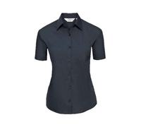 Russell Collection Ladies Short Sleeve Easy Care Poplin Shirt XS-4XL