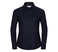 Russell Athletic Collection Ladies/Womens Long Sleeve Easy Care Oxford Shirt (Bright Navy) - Multicolour - Size X-Large