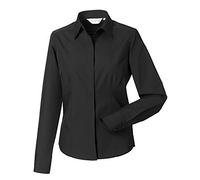 Russell Collection Ladies/Womens Long Sleeve Poly-Cotton Easy Care Fitted Poplin Shirt