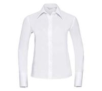 Russell Collection Ladies/Womens Long Sleeve Ultimate Non-Iron Shirt (M) (White)