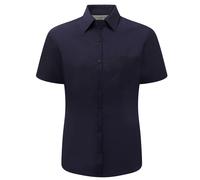 Russell Athletic Collection Ladies/Womens Short Sleeve Poly-Cotton Easy Care Poplin Shirt (French Navy) - Multicolour - Size 2XL