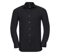 Russell Collection Long Sleeve Stretch Shirt Business Smart Fit Cotton Lycra
