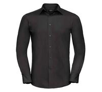 Russell Collection Long Sleeve Tailored Poplin Shirt Easy Care Workwear