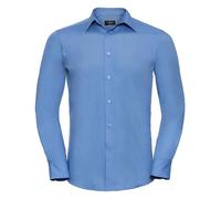 Russell Collection Long Sleeve Tailored Poplin Shirt Easy Care Workwear