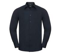 Russell Collection Long Sleeve Tailored Poplin Shirt Easy Care Workwear