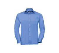 Russell Collection Men Long Sleeve Poplin Shirt 934M Formal Workwear Shirt #RAIL