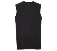 Russell Athletic Collection Mens Cotton Acrylic V Neck Sleeveless Sweatshirt (Black) - Size 3XL