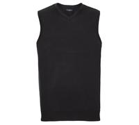 Russell Athletic Collection Mens Cotton Acrylic V Neck Sleeveless Sweatshirt (Black) - Size 2XS