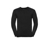 Russell Athletic Collection Mens Cotton Acrylic V Neck Sweatshirt (Black) - Size Large