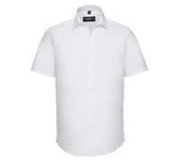 Russell Collection Mens Easy-Care Fitted Short-Sleeved Shirt RW10323