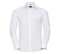 Russell Collection Men's Herringbone Shirt R-962M-0 - Long Sleeve Office Shirt