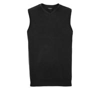 Russell Collection Mens Knitted V Neck Sleeveless Sweatshirt RW9248