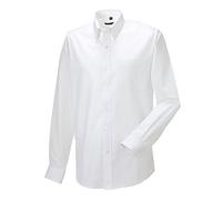 Russell Collection Mens Long Sleeve Easy Care Oxford Shirt (19.5inch) (White)