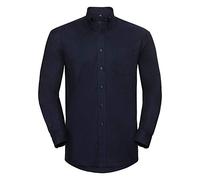 Russell Collection Mens Long Sleeve Easy Care Oxford Shirt