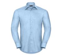 Russell Athletic Collection Mens Long Sleeve Easy Care Tailored Oxford Shirt (Oxford Blue) - Size 18.5 inch