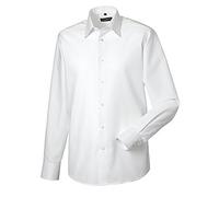 Russell Collection Mens Long Sleeve Easy Care Tailored Oxford Shirt (16.5inch) (White)