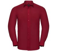 Russell Collection Men's Long Sleeve Poplin Shirt R-924M-0 - Formal Wear Shirt