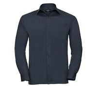 Russell Collection Mens Long Sleeve Shirt (14.5-15) (French Navy)
