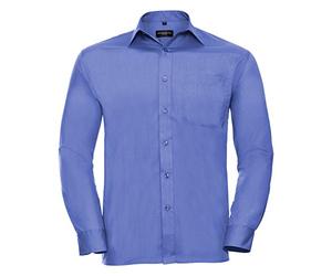 Russell Collection Mens Long Sleeve Shirt (17) (Corporate Blue)