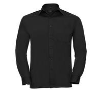 Russell Collection Mens Long Sleeve Shirt (19.5) (Black)