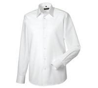 Russell Collection Men's Long Sleeve Tailored Classic & Comfortable Oxford Shirt