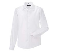 Russell Collection Mens Long Sleeve Tailored Ultimate Non-Iron Shirt (19.5inch) (White)