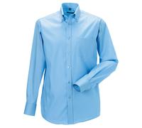 (18inch, Bright Sky) Russell Collection Mens Long Sleeve Ultimate Non-Iron Shirt