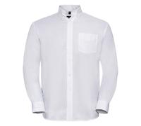 Russell Collection Mens Oxford Easy-Care Long-Sleeved Shirt RW9476