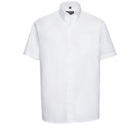 Russell Collection Mens Oxford Easy-Care Short-Sleeved Forma PC5838