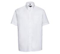Russell Athletic Collection Mens Oxford Easy-Care Short-Sleeved Shirt (White) - Size 18.5 inch