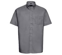 Russell Collection Mens Oxford Easy-Care Short-Sleeved Shirt / N/A N/A PC6420