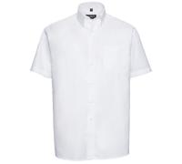 Russell Collection Mens Oxford Easy-Care Short-Sleeved Shirt / N/A N/A RW9389