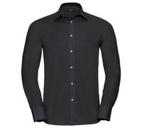 Russell Collection Mens Oxford Easy-Care Tailored Long-Sleeved Shirt RW9397