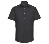 Russell Collection Men's Oxford Easy-Care Tailored Shirt in Black | Size: 15.5 in Russell Collection Black 15.5 in