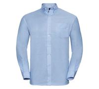 Russell Collection Men's Oxford Long-Sleeved Formal Shirt in Blue | Size: 16 inches Russell Collection Blue 16 inches