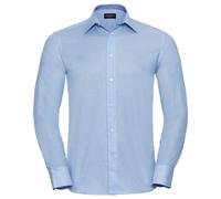 Russell Athletic Collection Mens Oxford Tailored Long-Sleeved Formal Shirt (Oxford Blue) - Size 18.5 inch