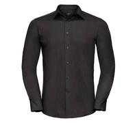Russell Collection Mens Polycotton Easy-Care Long-Sleeved Fo RW9304