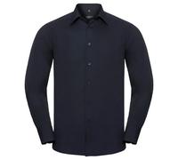 Russell Collection Mens Polycotton Easy-Care Long-Sleeved Fo RW9304